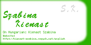 szabina kienast business card